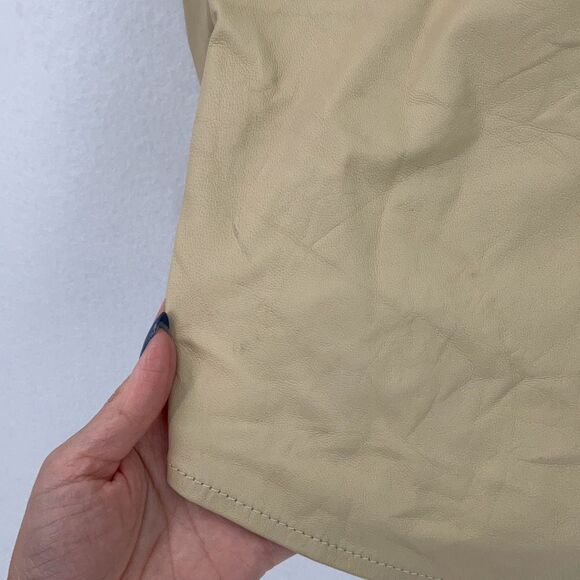 ZARA Leather Limited Edition Oversized Collared Long Sleeve Button Down Shirt Me - Picture 8 of 11